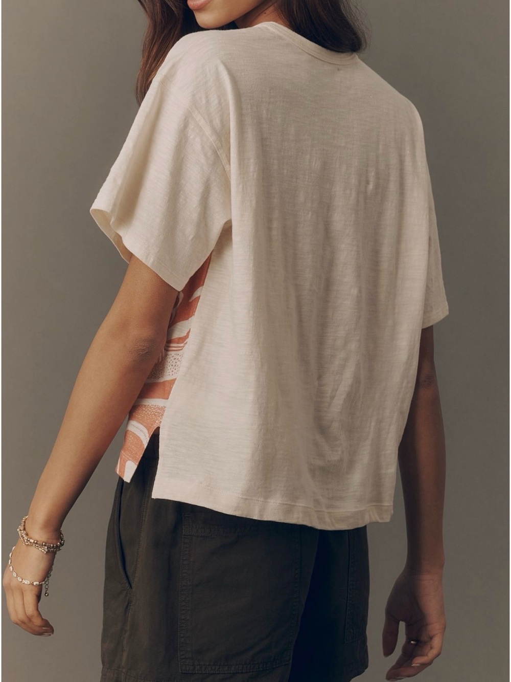 NWT Anthropologie Pilcro Notched Hem Tee Med - Picture 2 of 5